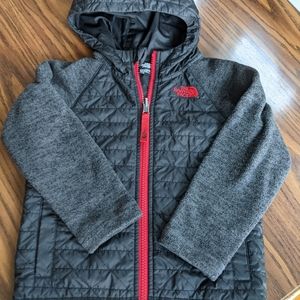 North Face Quilted Sweater Fleece Hoodie